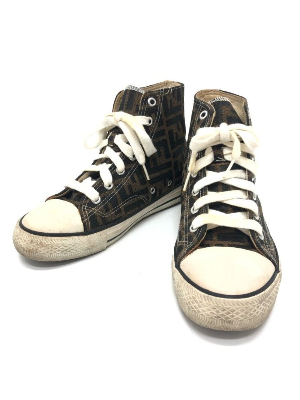 Fendi Sneakers Zucca Pattern Canvas Brown